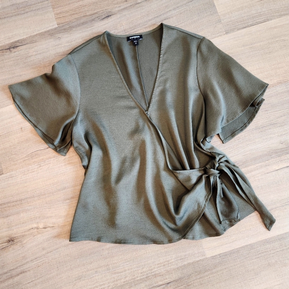 Green Silky Blouse